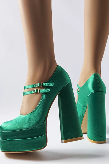 Gabriel grønne højhælede pumps
