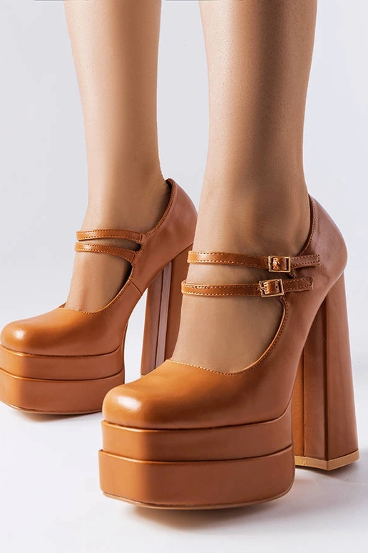 Brune Chouinard pumps med høj hæl Brune Chouinard pumps med høj hæl