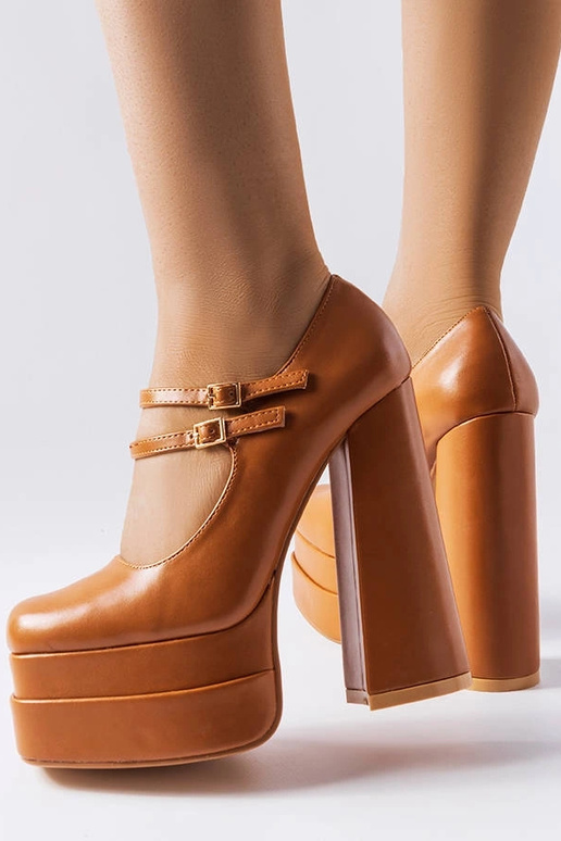 Brune Chouinard pumps med høj hæl Brune Chouinard pumps med høj hæl