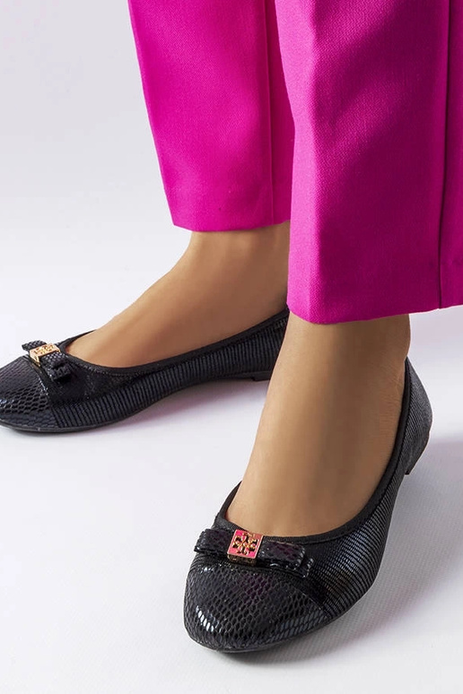 Sorte elegante balletlejligheder med... Sorte elegante balletlejligheder med...