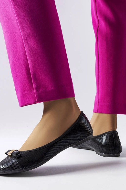 Sorte elegante balletlejligheder med... Sorte elegante balletlejligheder med...