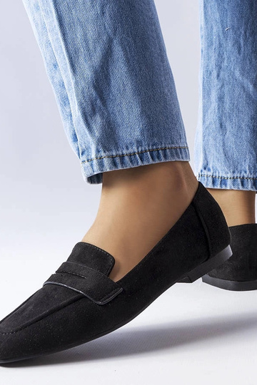Zwarte Meileur schoenen van kunstsuède 2