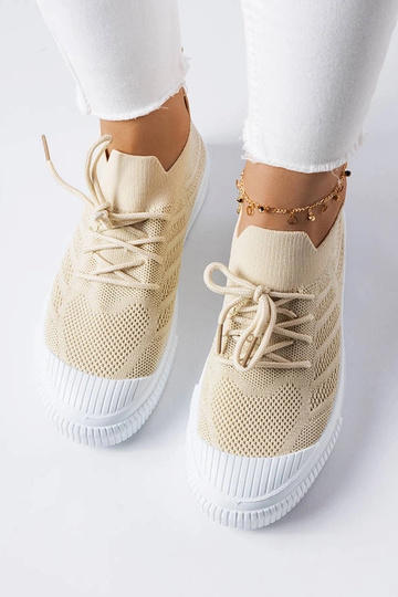 Beige polaire sneakers i... 2