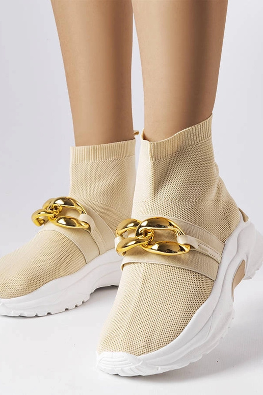 Beige Baptiste kæde sneakers