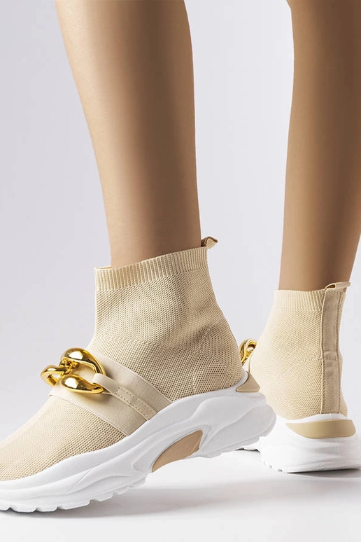 Beige Baptiste kæde sneakers