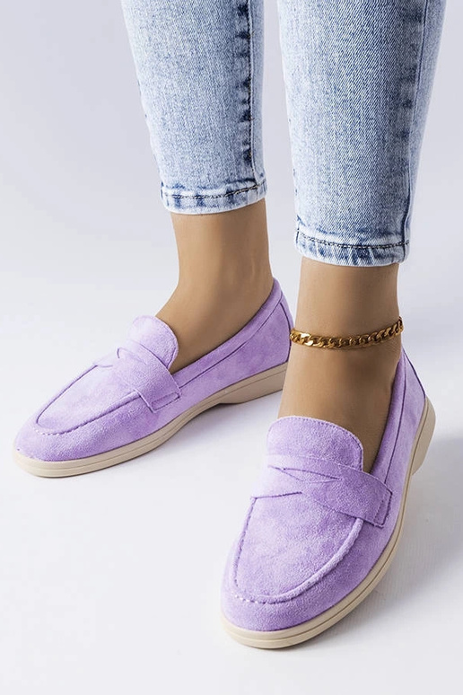 Ferragus Purple Eco-Suede Moccasins Ferragus Purple Eco-Suede Moccasins