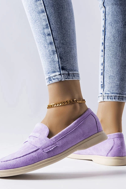 Ferragus Purple Eco-Suede Moccasins Ferragus Purple Eco-Suede Moccasins