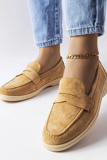 Zandkleurige schoenen van kunstsuède Ferragus
