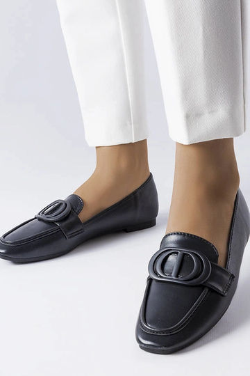 Sorte Poissonnier Buckle Loafers