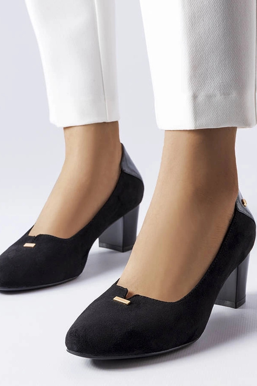 Zwarte elegante hoge hakken, „Vinceza"