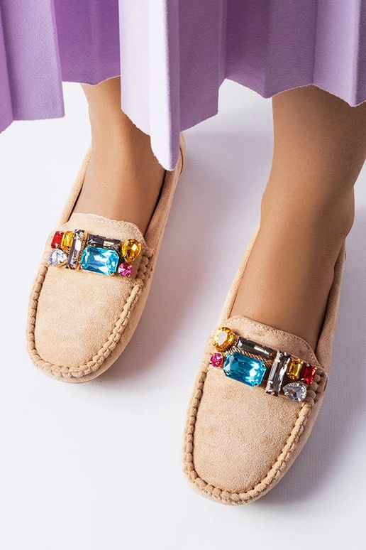 Beige mokkasiner med læder indersål... Beige mokkasiner med læder indersål...