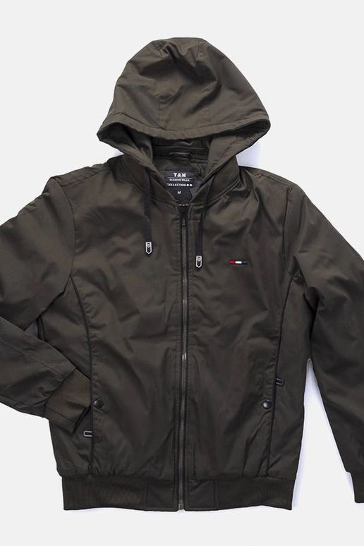 Grøn duplessis vindjakke med hætte...