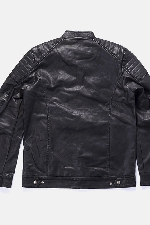 Guertin mænds sort imiteret læderjakke