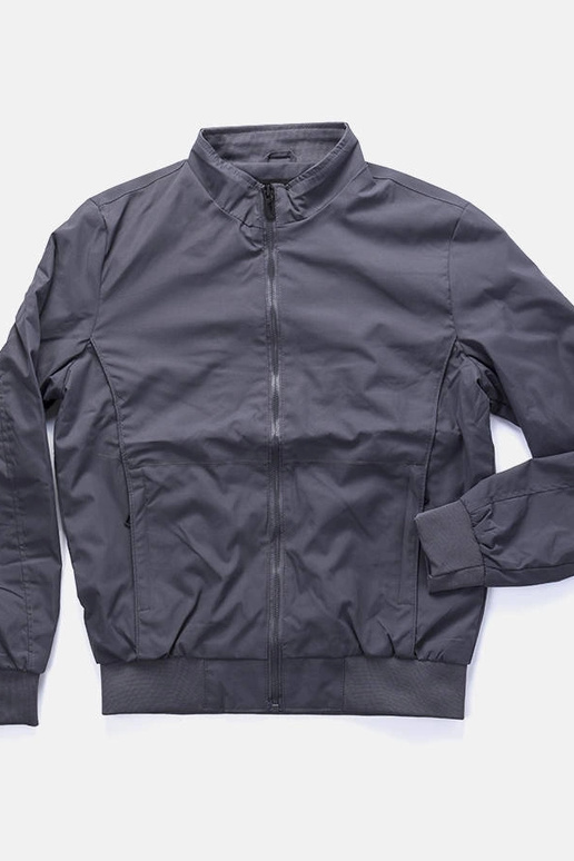 Desroches grå herrejakke med stand-up...