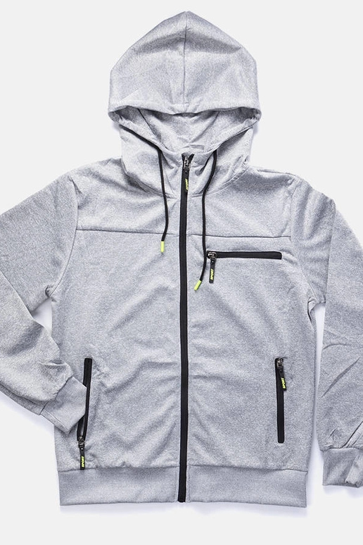 Curtis lysegrå hættetrøje til mænd