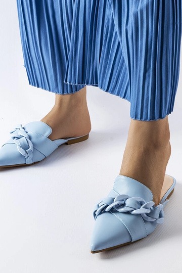 Blå Patenaude kædeflip flops