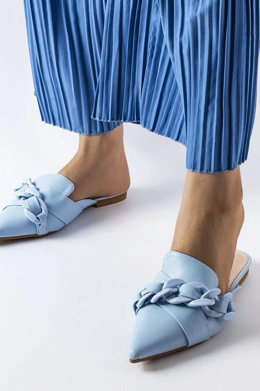 Blå Patenaude kædeflip flops