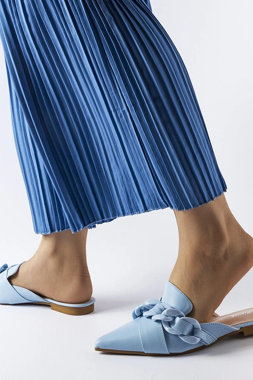 Blå Patenaude kædeflip flops