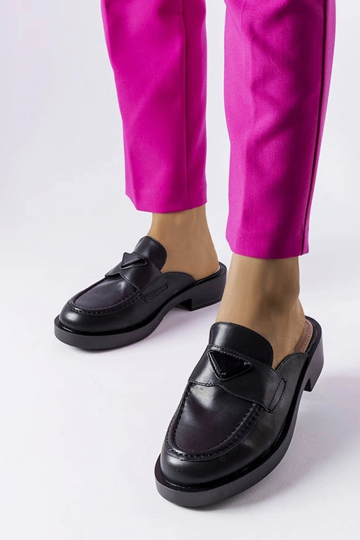 Sorte Berkshire-sandaler med lukket tå