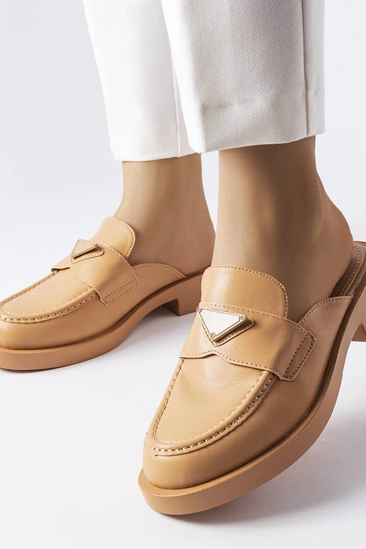 Brune Berkshire-sandaler med lukket tå