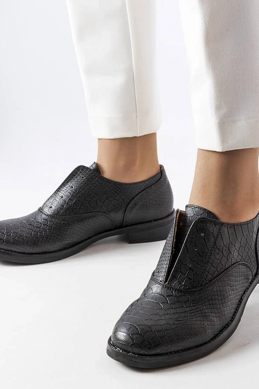 Zwarte dames instappers van kunstleer...