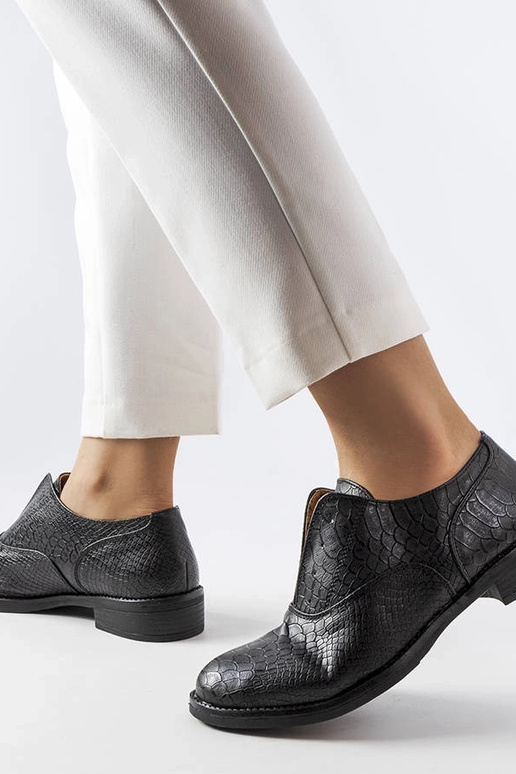 Zwarte dames instappers van kunstleer...