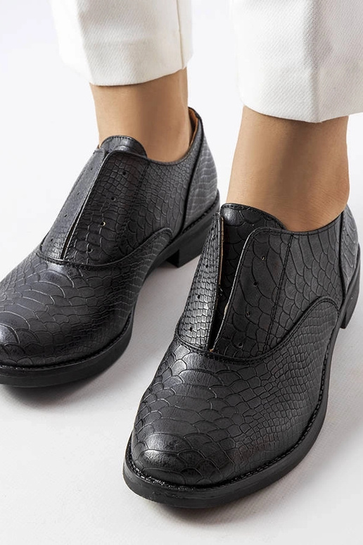 Zwarte dames instappers van kunstleer...