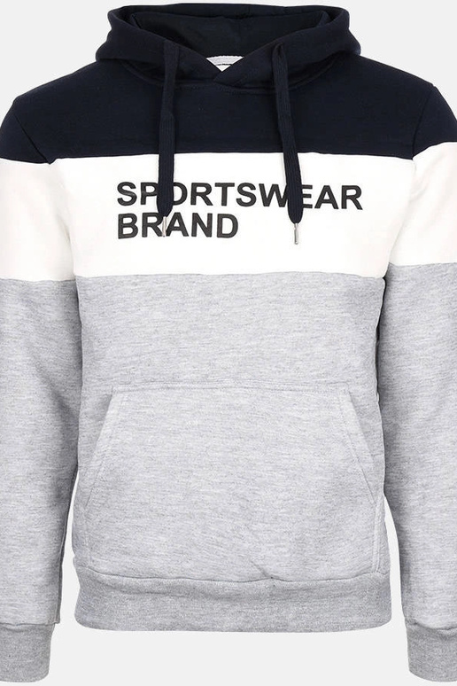 Lysegrå herre hættetrøje