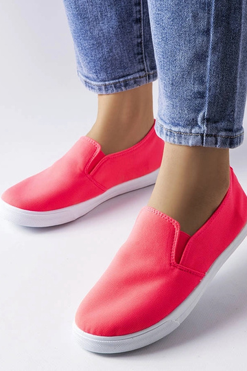 Louisville Pink Slip-On Sneakers i stof