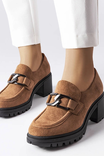 Bruine hoge hakken met...