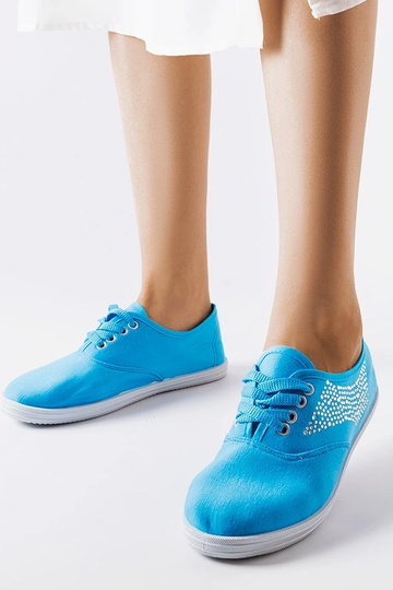 Blå sneakers med rhinestones Godfrey