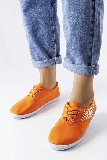 Oranje sneakers met...