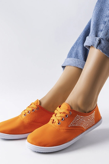 Oranje sneakers met zirconia Godfrey 2