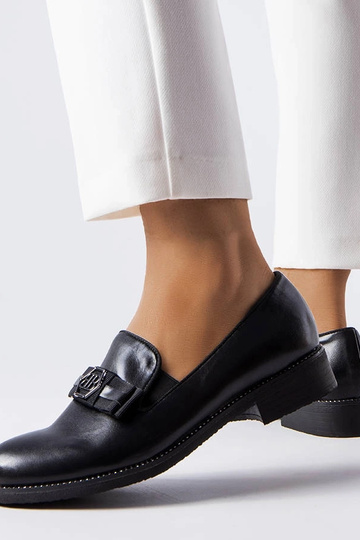 Zwarte decoratieve mocassins Tanguy 2