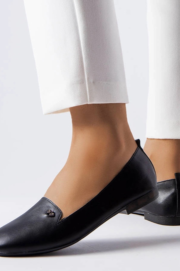 Sort Noël Square Toe Ballet Flats 2