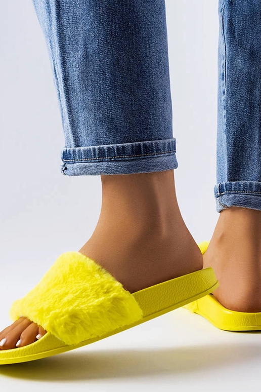 Raffaele flip-flops i gul pels