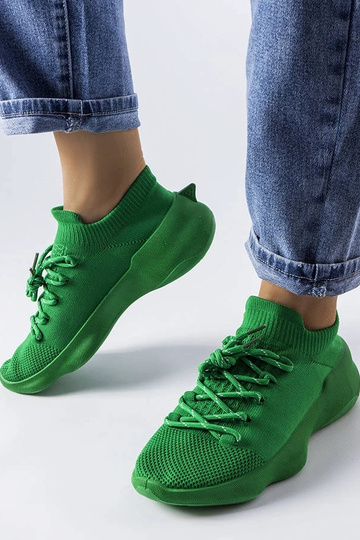 Sneakers i Côté-grønt stof