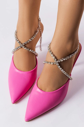 Pink Drainer højhælede muldyr 2