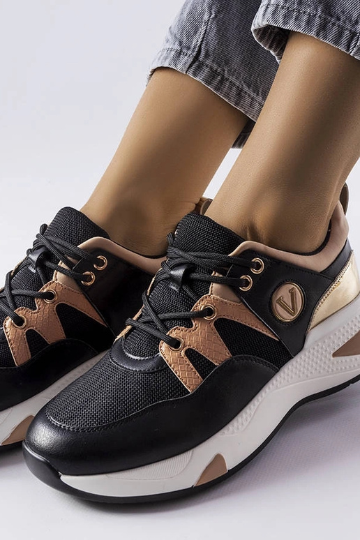 Vinceza sneakers i sort og guld Vinceza sneakers i sort og guld