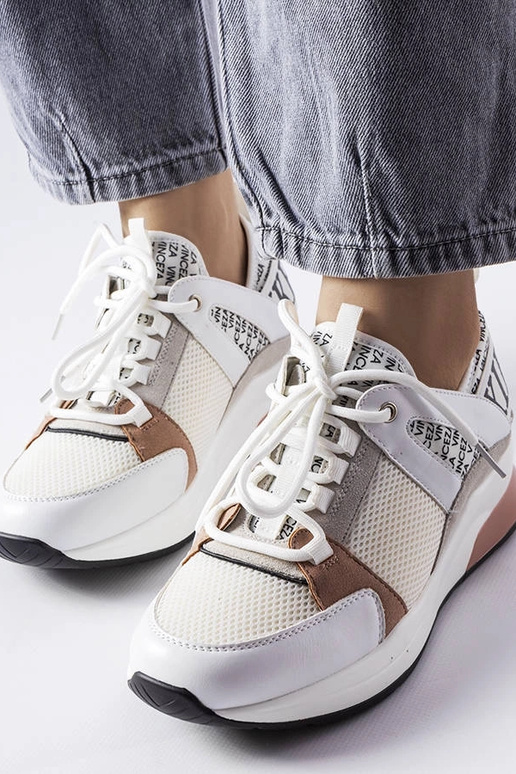 Vinceza hvide og lyserøde sneakers Vinceza hvide og lyserøde sneakers