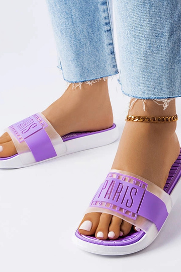 Lilla gummi hjemmesko Paris