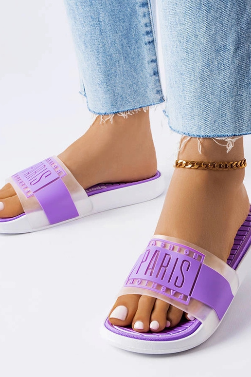 Lilla gummi hjemmesko Paris