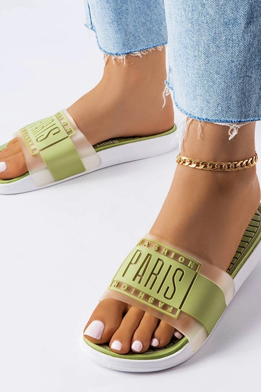 Paris flip-flops af grøn gummi