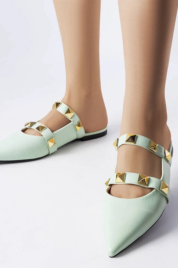 Grøn spidstå flip flops...