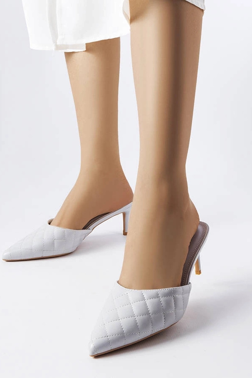 Lambert Grå quiltede stiletto-hælede...