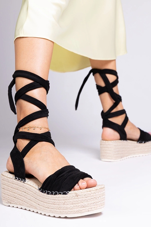 Sorte Loiseau platform espadriller