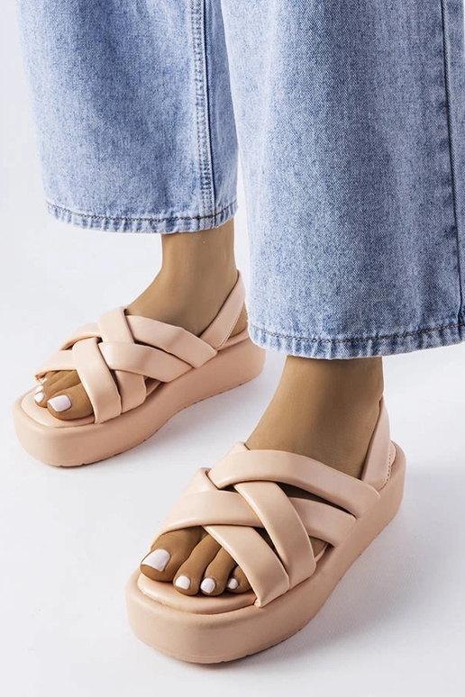 Pink Horseshoe Platform Sandaler