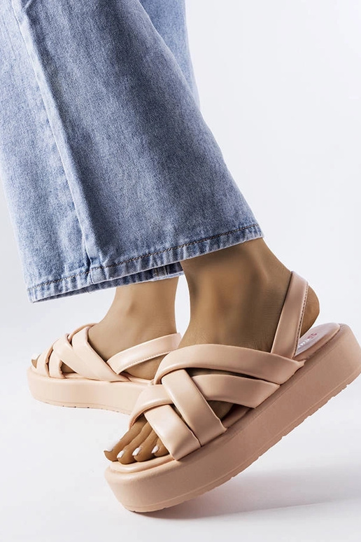 Pink Horseshoe Platform Sandaler