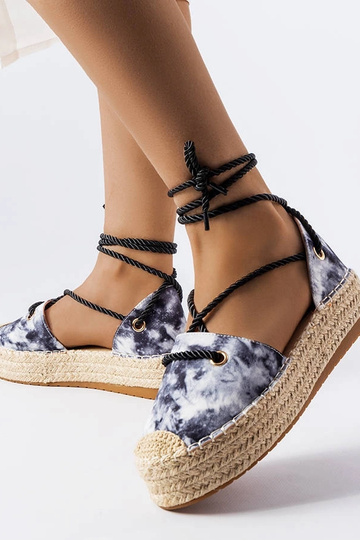 Sorte Duffet Lace-Up Platform Espadrilles 2
