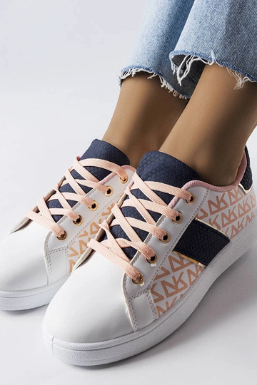 Hvide sneakers med farverige indlæg Kessla 2